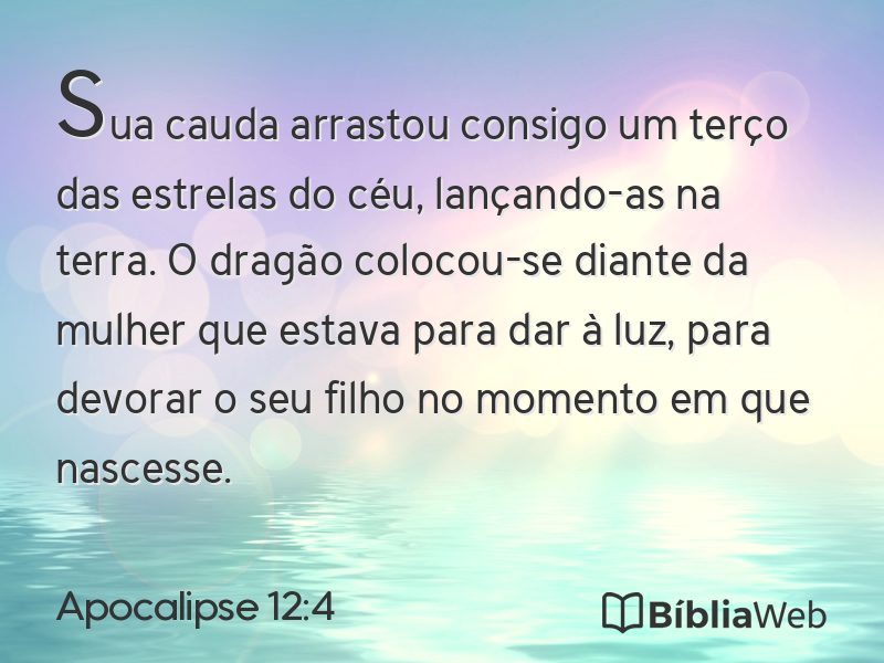 Apocalipse 12:4 em imagem para compartilhar