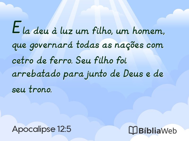 Apocalipse 12:5 em imagem para compartilhar