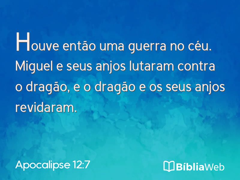 Apocalipse 12:7 em imagem para compartilhar