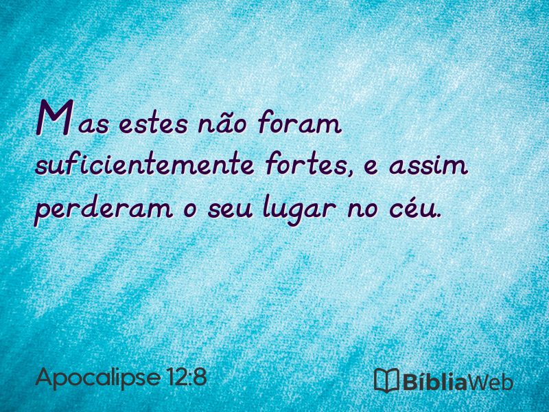 Apocalipse 12:8 em imagem para compartilhar