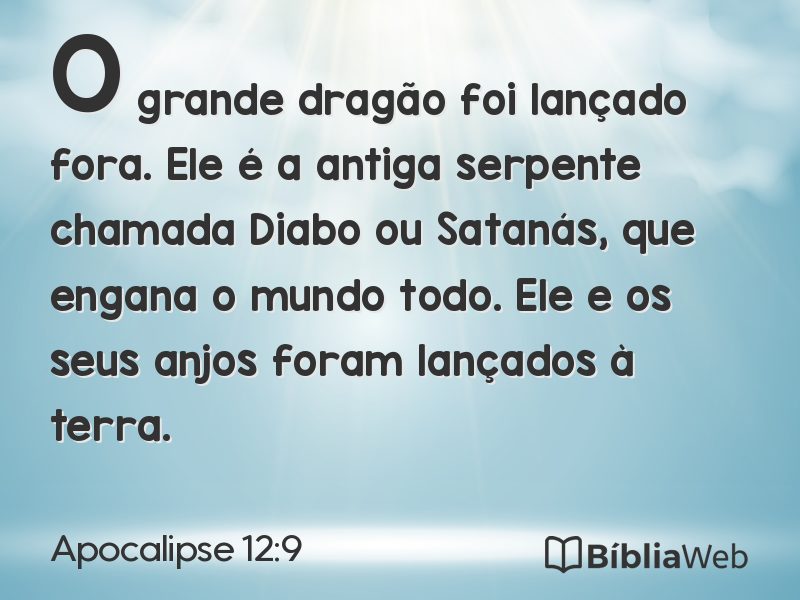 Apocalipse 12:9 em imagem para compartilhar