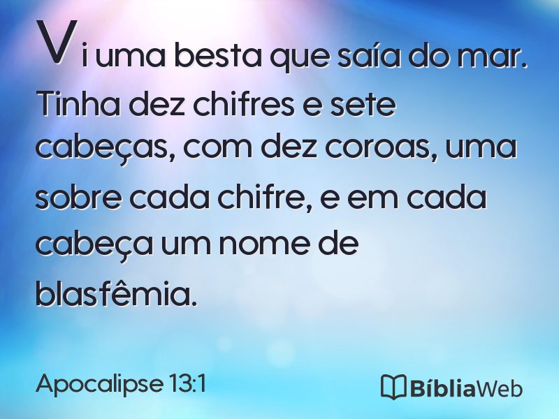 Apocalipse 13:1 em imagem para compartilhar