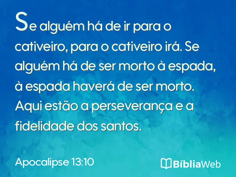 Apocalipse 13:10 em imagem para compartilhar