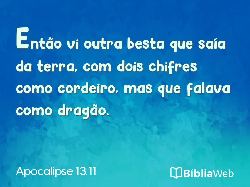 Apocalipse 13:11 em imagem para compartilhar
