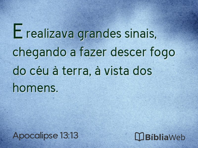 Apocalipse 13:13 em imagem para compartilhar