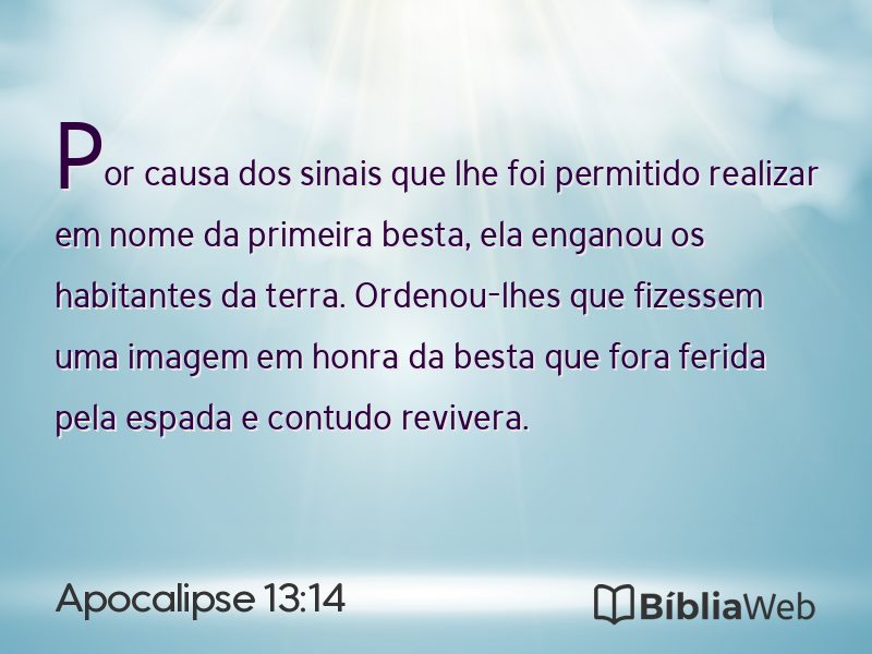 Apocalipse 13:14 em imagem para compartilhar