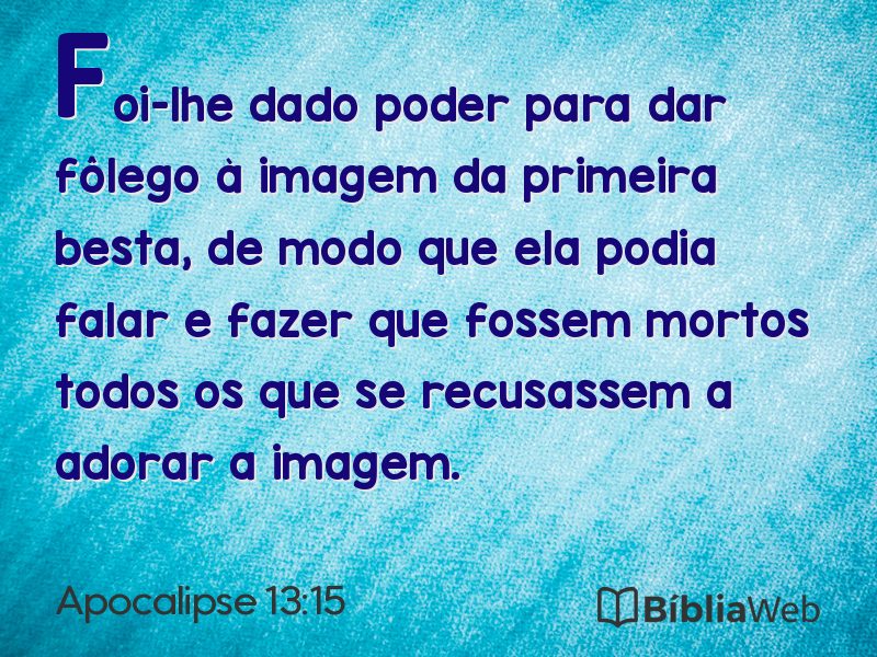 Apocalipse 13:15 em imagem para compartilhar