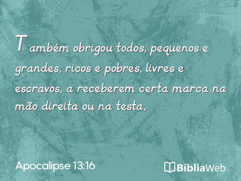 Apocalipse 13:16 em imagem para compartilhar