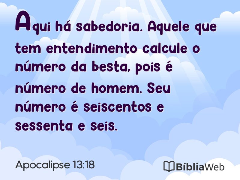 Apocalipse 13:18 em imagem para compartilhar