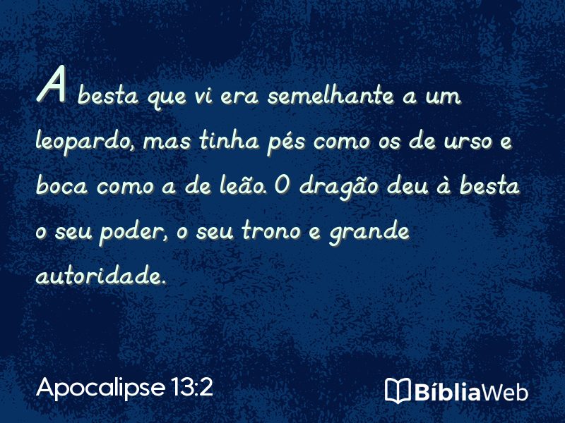 Apocalipse 13:2 em imagem para compartilhar