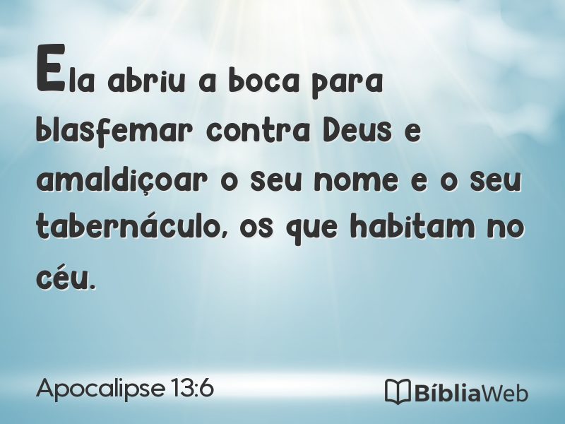 Apocalipse 13:6 em imagem para compartilhar