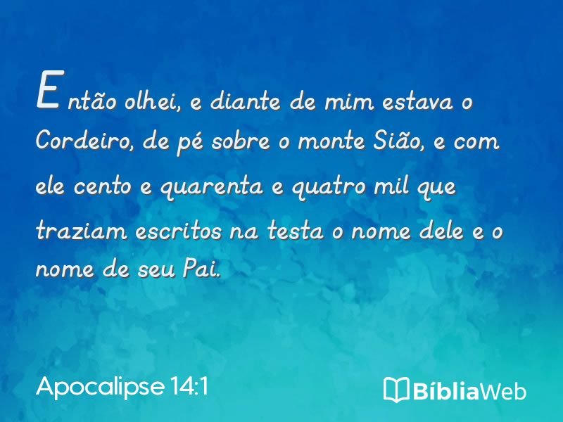 Apocalipse 14:1 em imagem para compartilhar