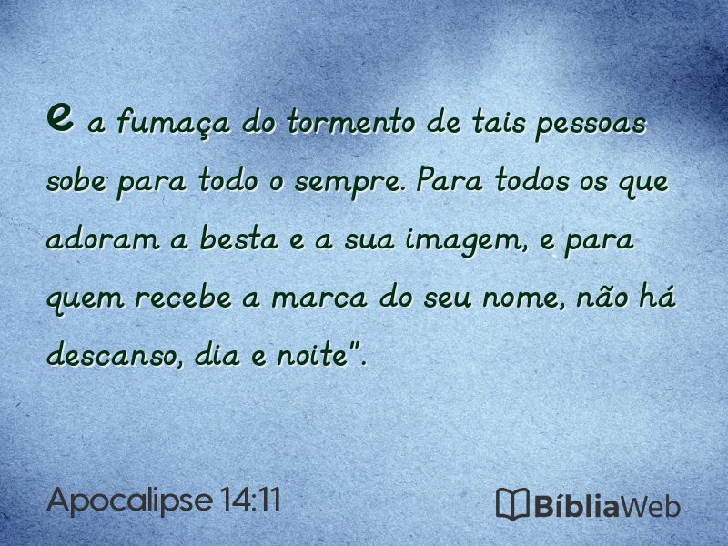 Apocalipse 14:11 em imagem para compartilhar