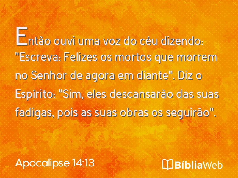 Apocalipse 14:13 em imagem para compartilhar