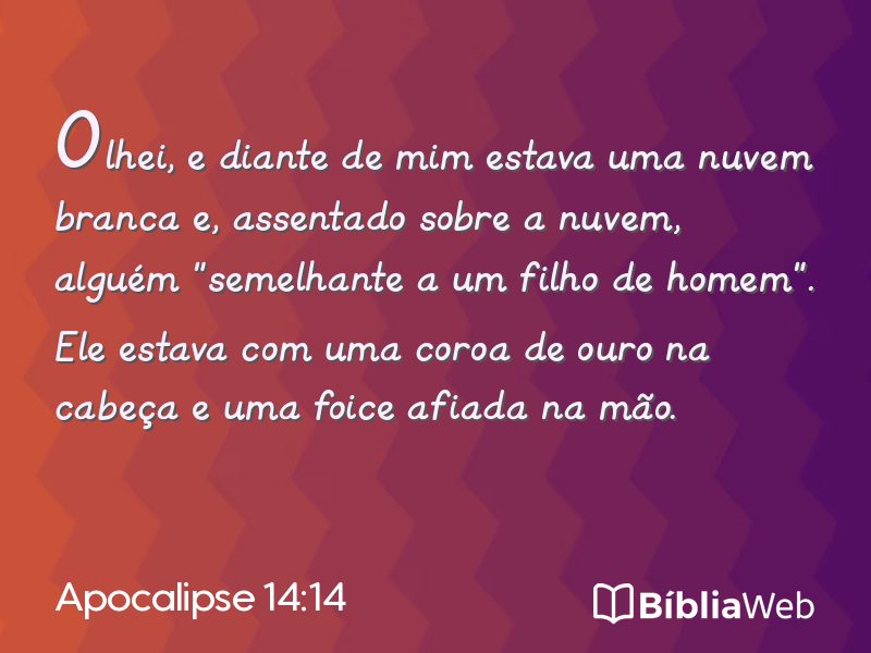 Apocalipse 14:14 em imagem para compartilhar