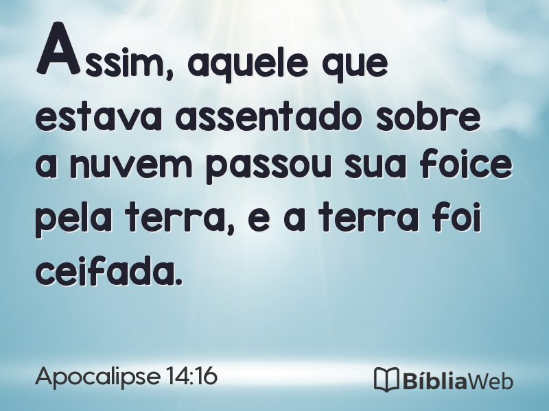 Apocalipse 14:16 em imagem para compartilhar
