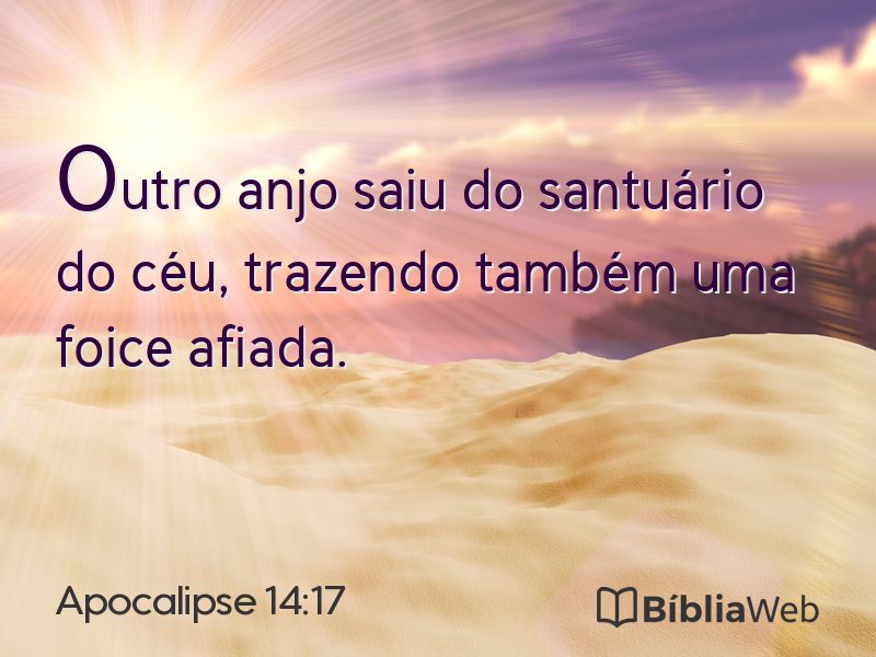 Apocalipse 14:17 em imagem para compartilhar