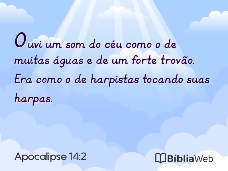 Apocalipse 14:2 em imagem para compartilhar