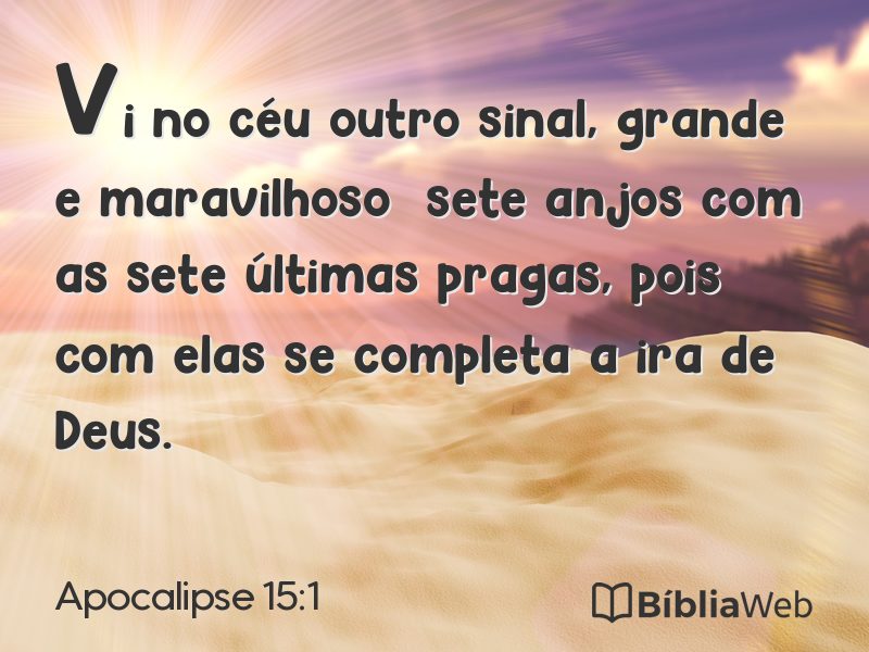 Apocalipse 15:1 em imagem para compartilhar