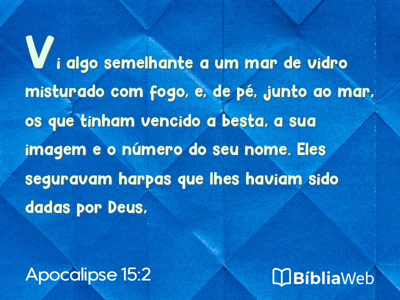 Apocalipse 15:2 em imagem para compartilhar