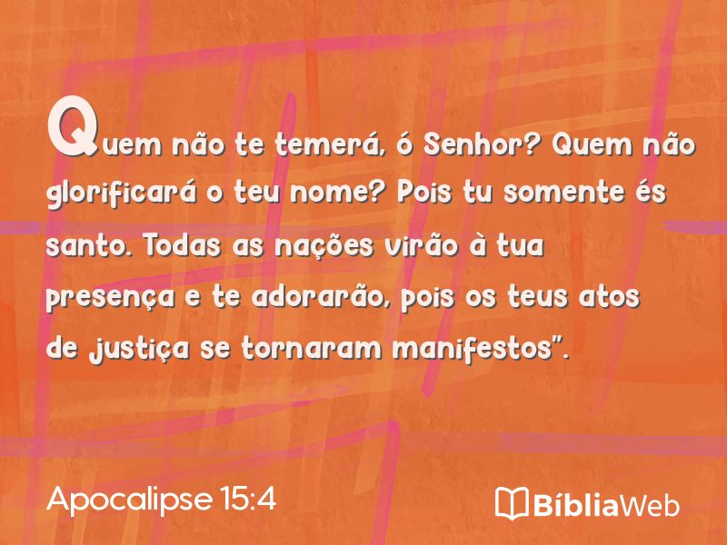 Apocalipse 15:4 em imagem para compartilhar