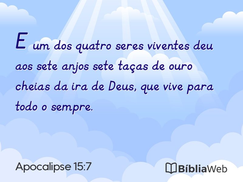Apocalipse 15:7 em imagem para compartilhar