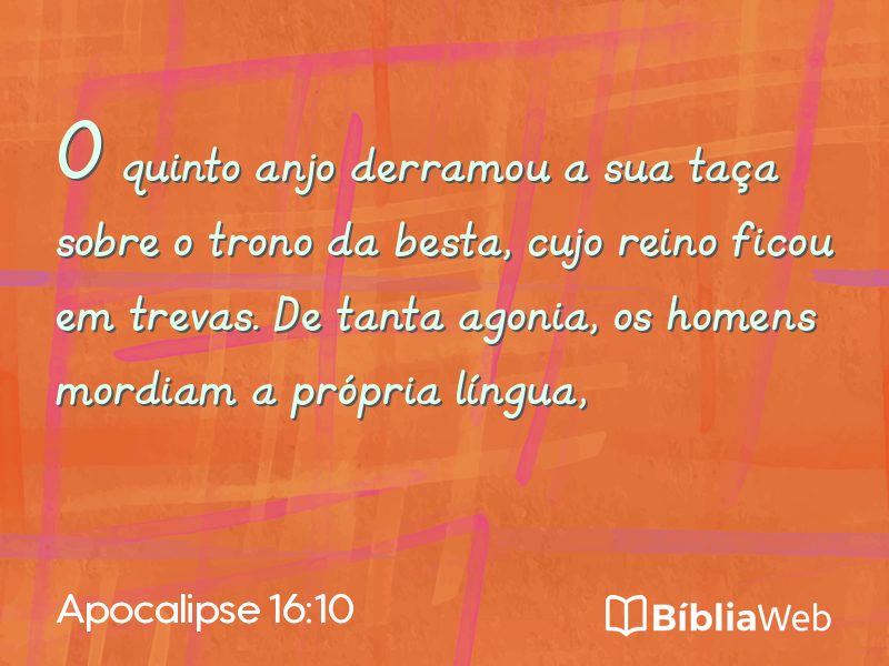 Apocalipse 16:10 em imagem para compartilhar