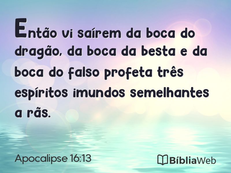 Apocalipse 16:13 em imagem para compartilhar