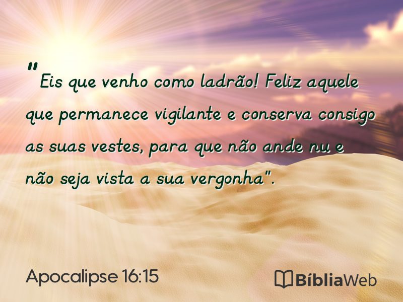 Apocalipse 16:15 em imagem para compartilhar