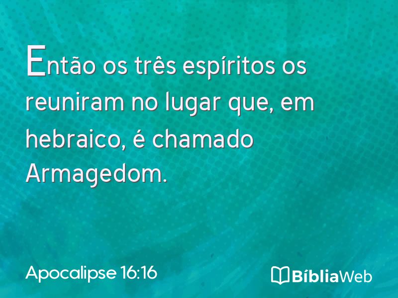 Apocalipse 16:16 em imagem para compartilhar