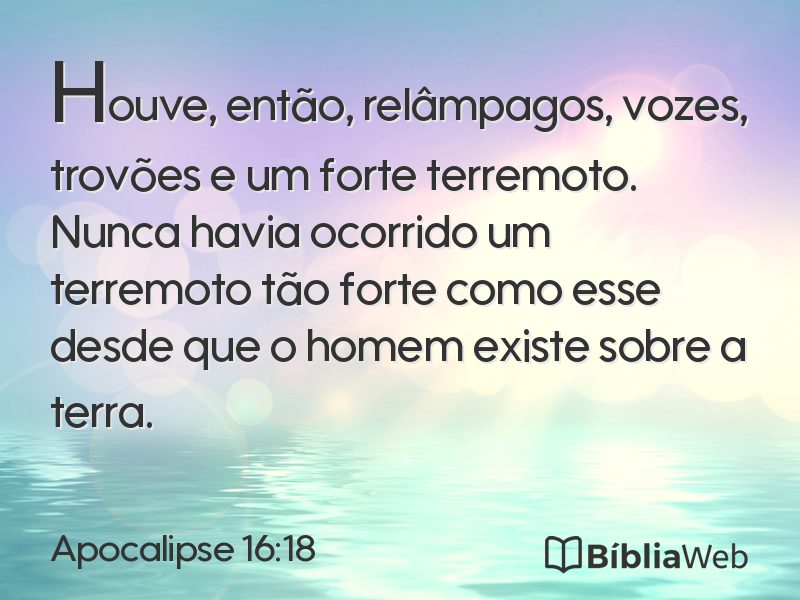 Apocalipse 16:18 em imagem para compartilhar