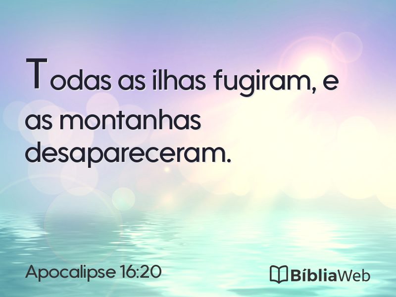 Apocalipse 16:20 em imagem para compartilhar