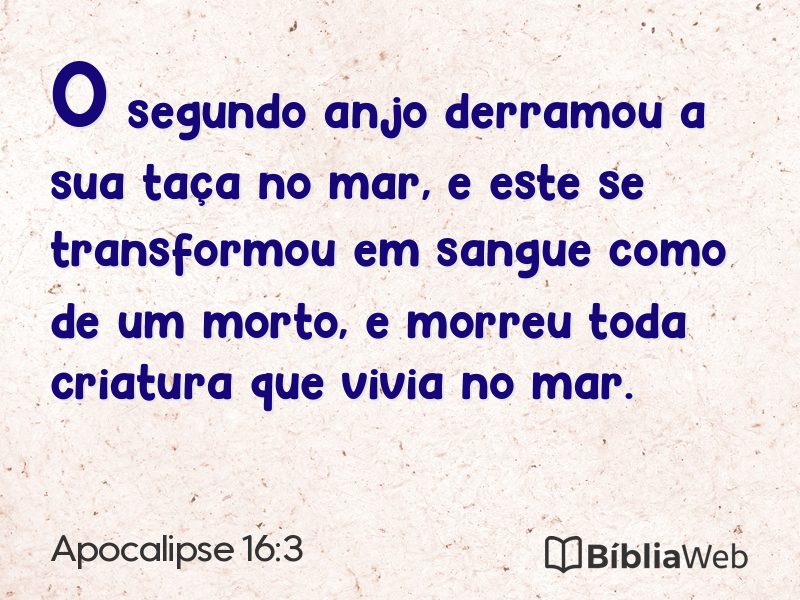 Apocalipse 16:3 em imagem para compartilhar