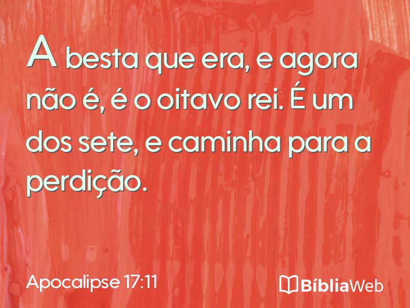 Apocalipse 17:11 em imagem para compartilhar