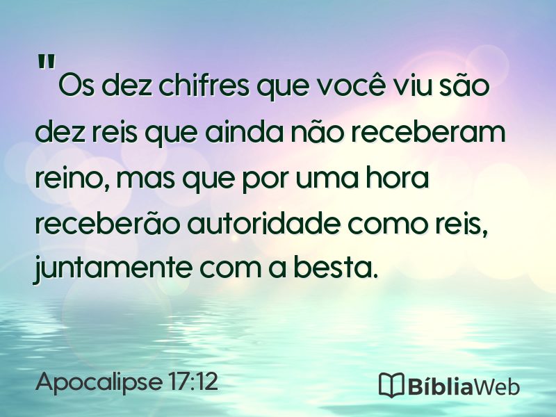 Apocalipse 17:12 em imagem para compartilhar