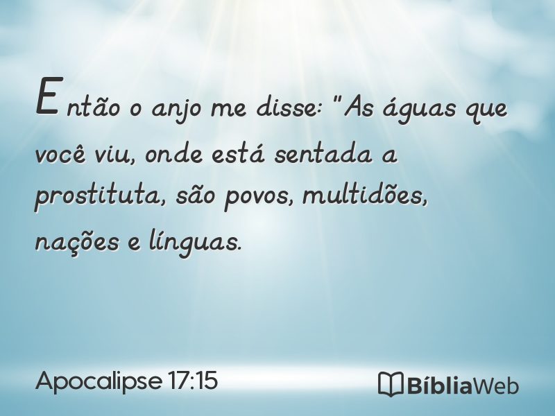 Apocalipse 17:15 em imagem para compartilhar