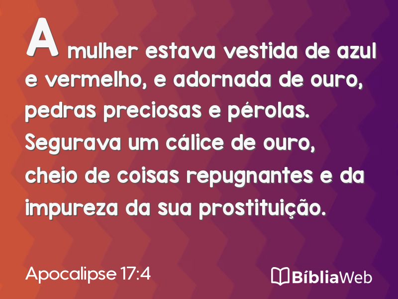 Apocalipse 17:4 em imagem para compartilhar