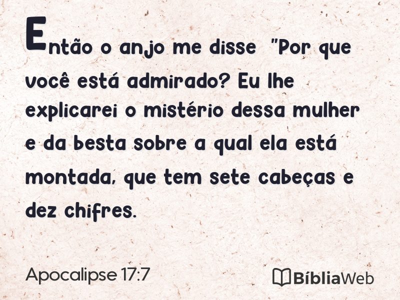 Apocalipse 17:7 em imagem para compartilhar