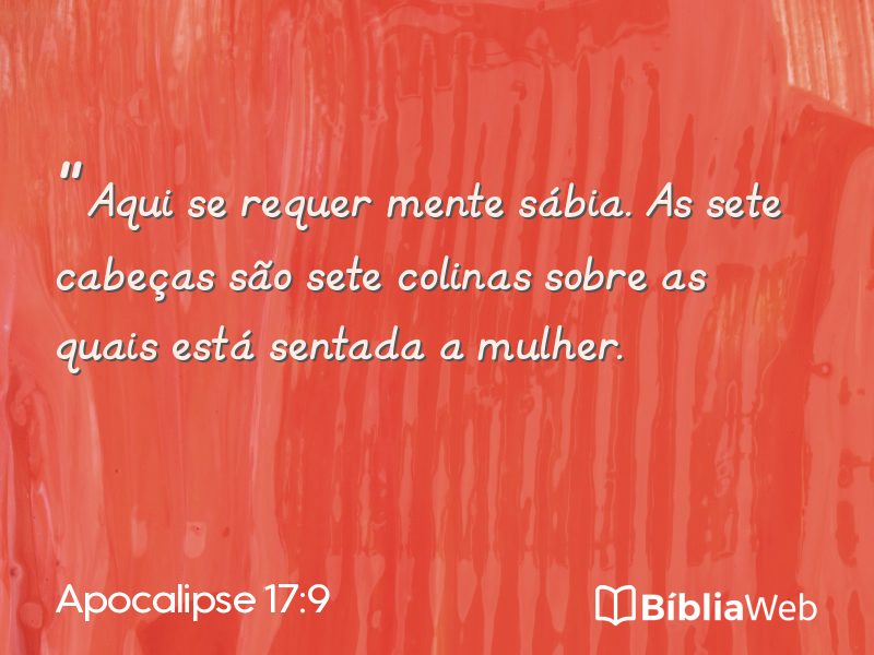 Apocalipse 17:9 em imagem para compartilhar