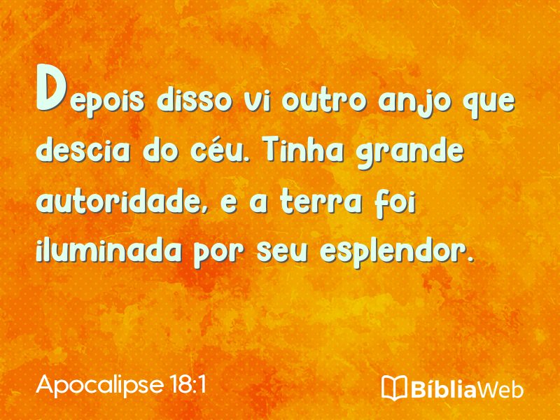 Apocalipse 18:1 em imagem para compartilhar