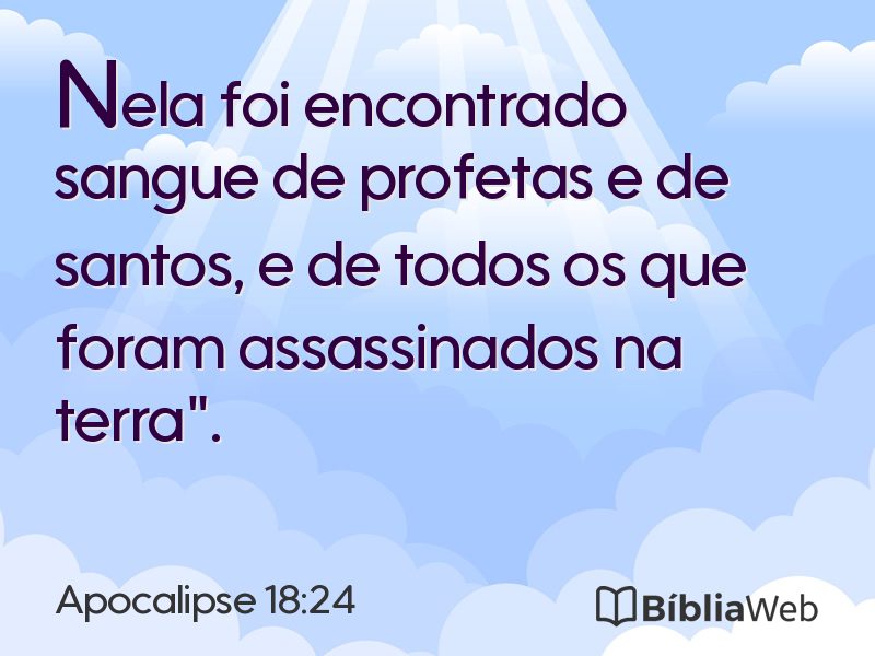 Apocalipse 18:24 em imagem para compartilhar