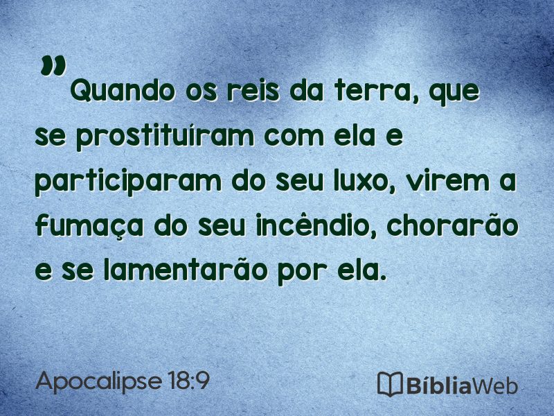 Apocalipse 18:9 em imagem para compartilhar
