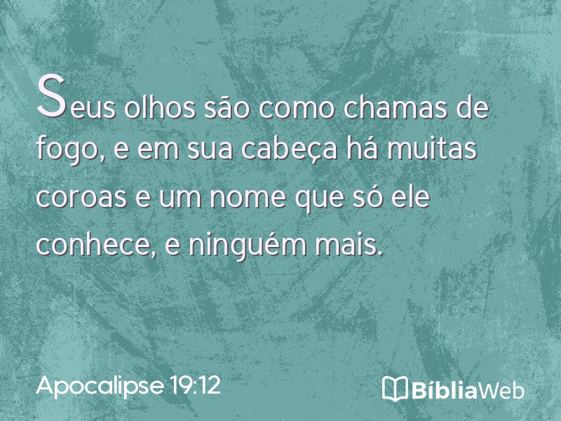 Apocalipse 19:12 em imagem para compartilhar
