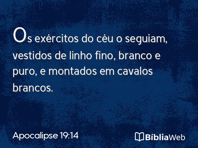 Apocalipse 19:14 em imagem para compartilhar