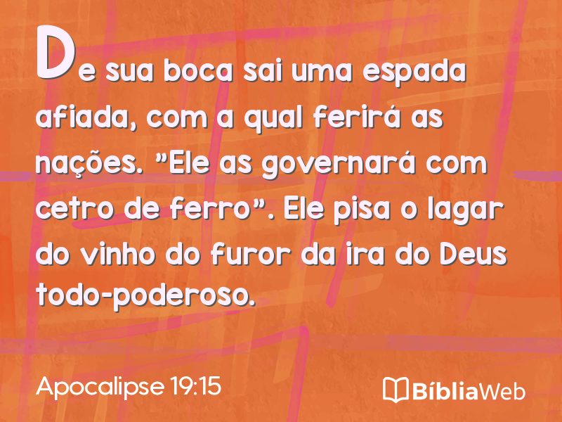 Apocalipse 19:15 em imagem para compartilhar
