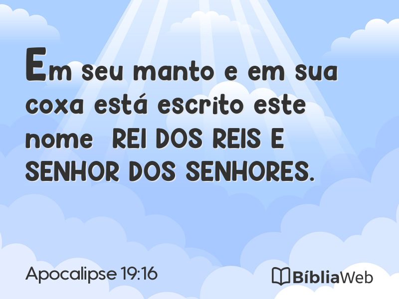Apocalipse 19:16 em imagem para compartilhar