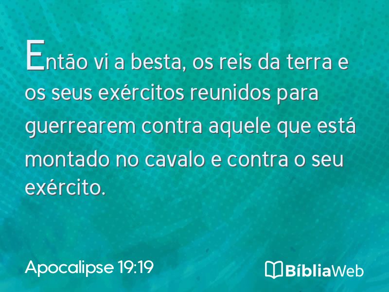 Apocalipse 19:19 em imagem para compartilhar