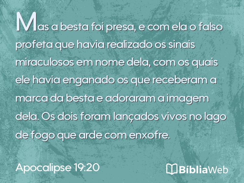 Apocalipse 19:20 em imagem para compartilhar