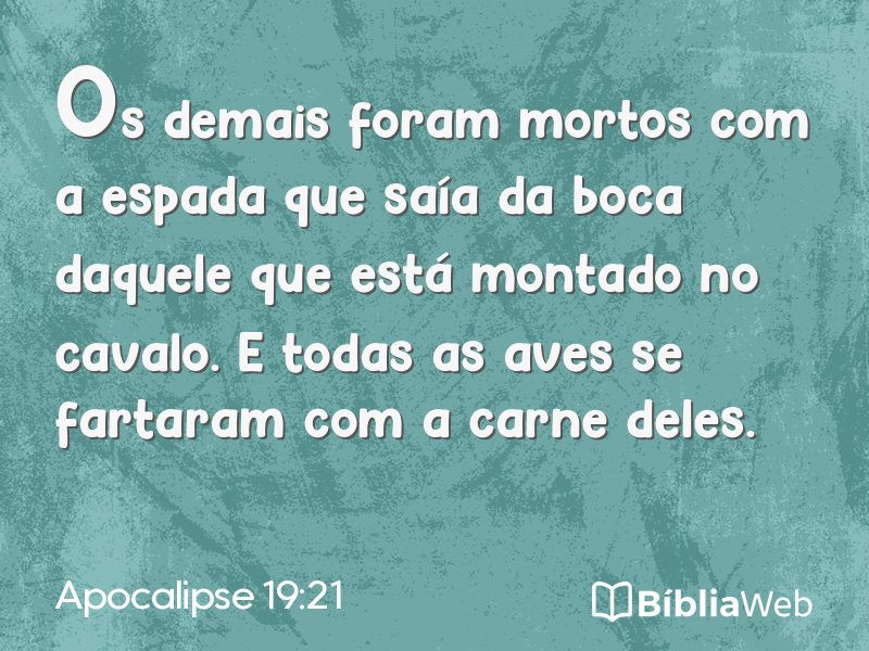 Apocalipse 19:21 em imagem para compartilhar