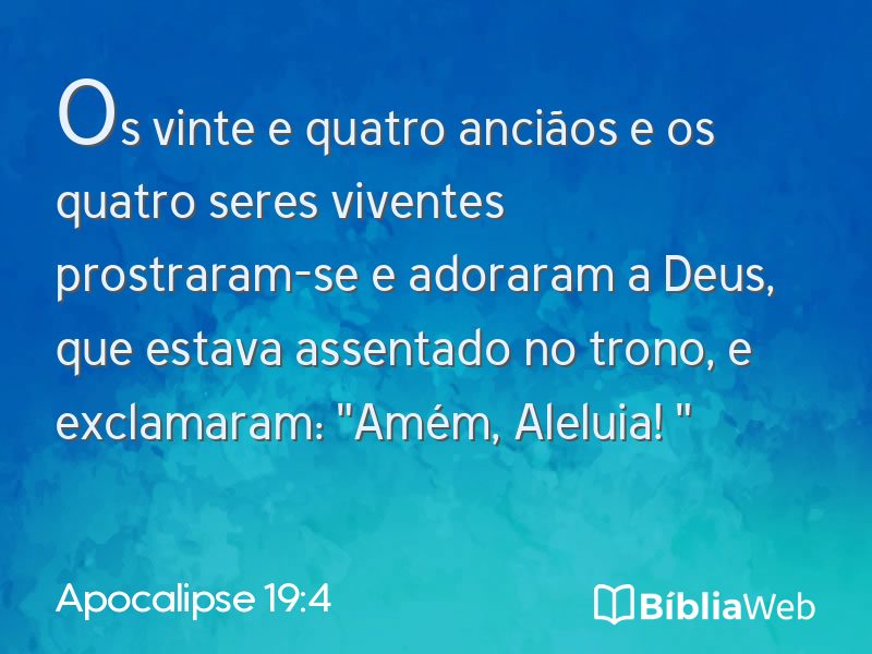 Apocalipse 19:4 em imagem para compartilhar